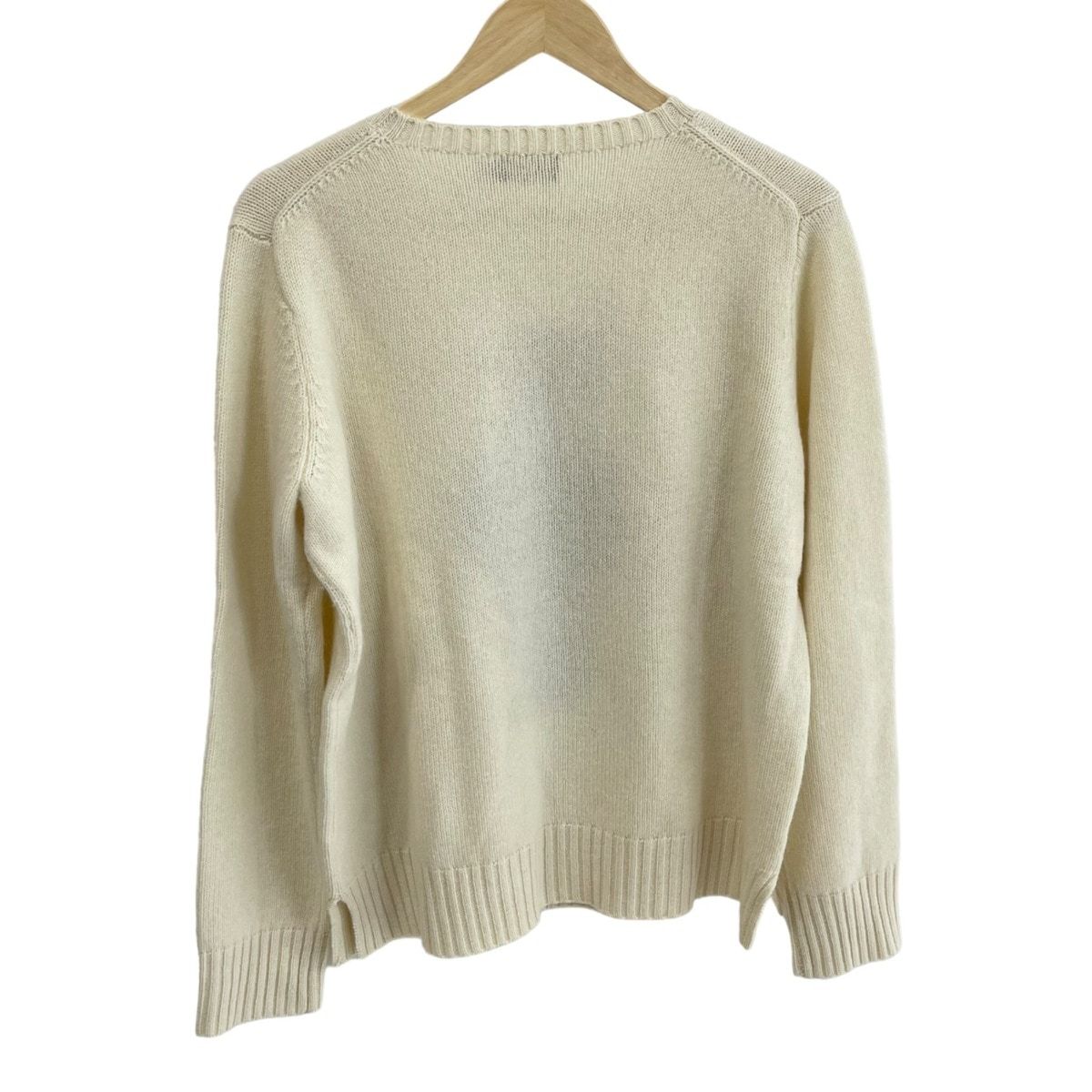 POLObyRalphLauren ポロラルフローレン 長袖セーター サイズXL レディース - アイボリー×ブルーグレー×マルチ クルーネック|ポロベア