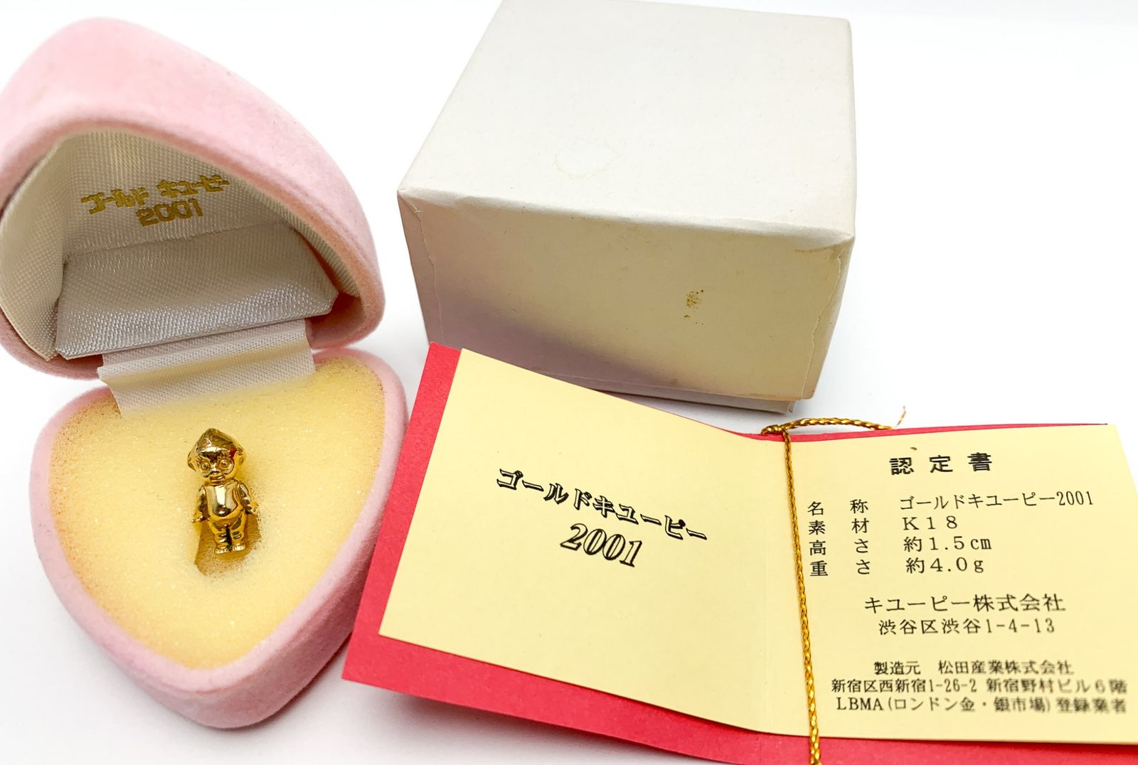K18 18金イエローゴールド ゴールド キューピー 2001 置物 小物