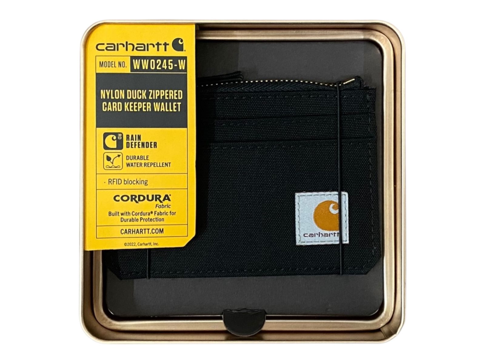 Carhartt カーハート NYLON DUCK ZIPPERED CARD KEEPER ミニ財布 B0000245 ブラック ウィメンズ|078