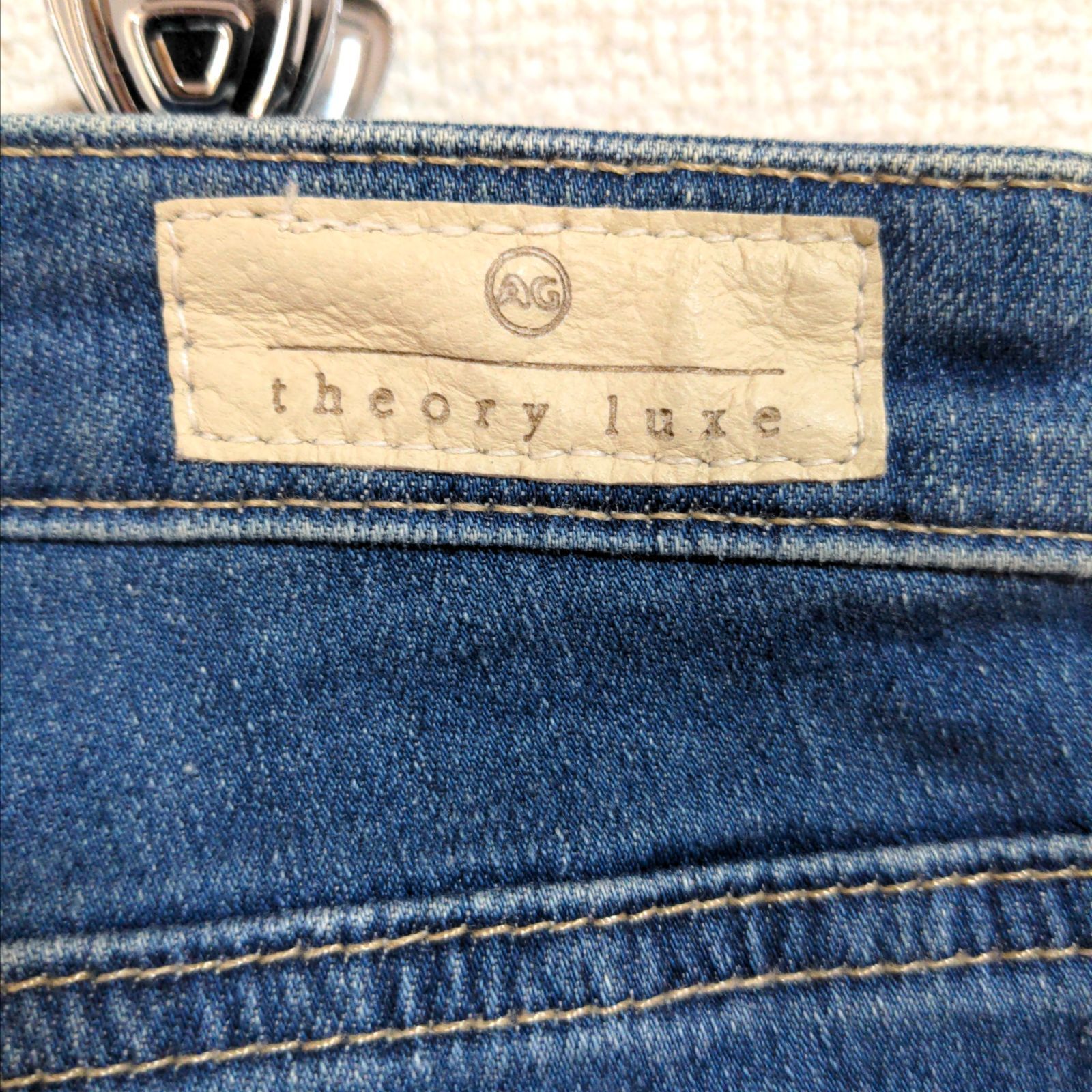 theory luxe セオリーリュクス アメリカ製 28 ブルー ストレートデニム