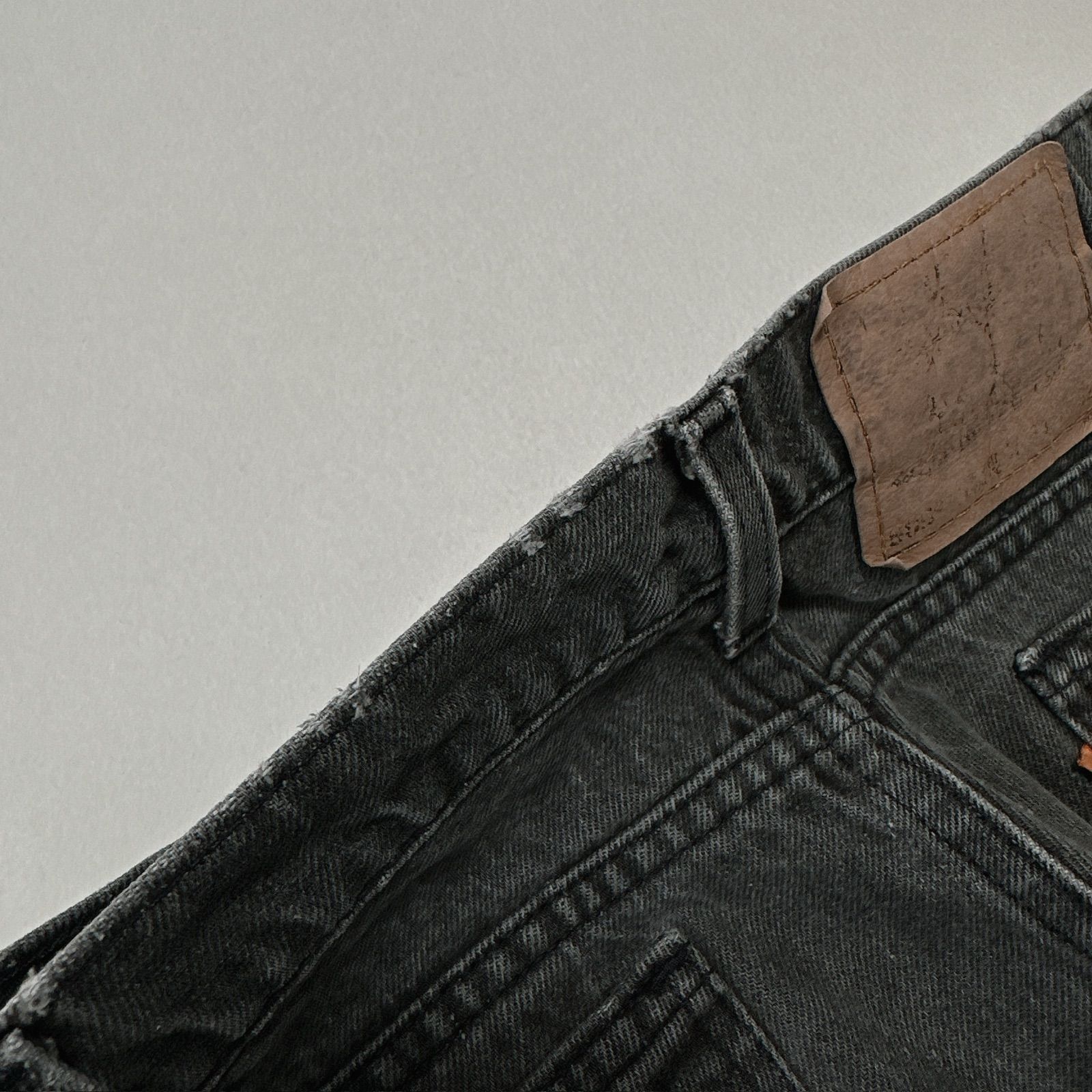 USA製！Levi's ブラックデニム　505 W33 オレンジタブ　後染め 90's Levi's 505 オレンジタブ ブラック デニムパンツ 表記