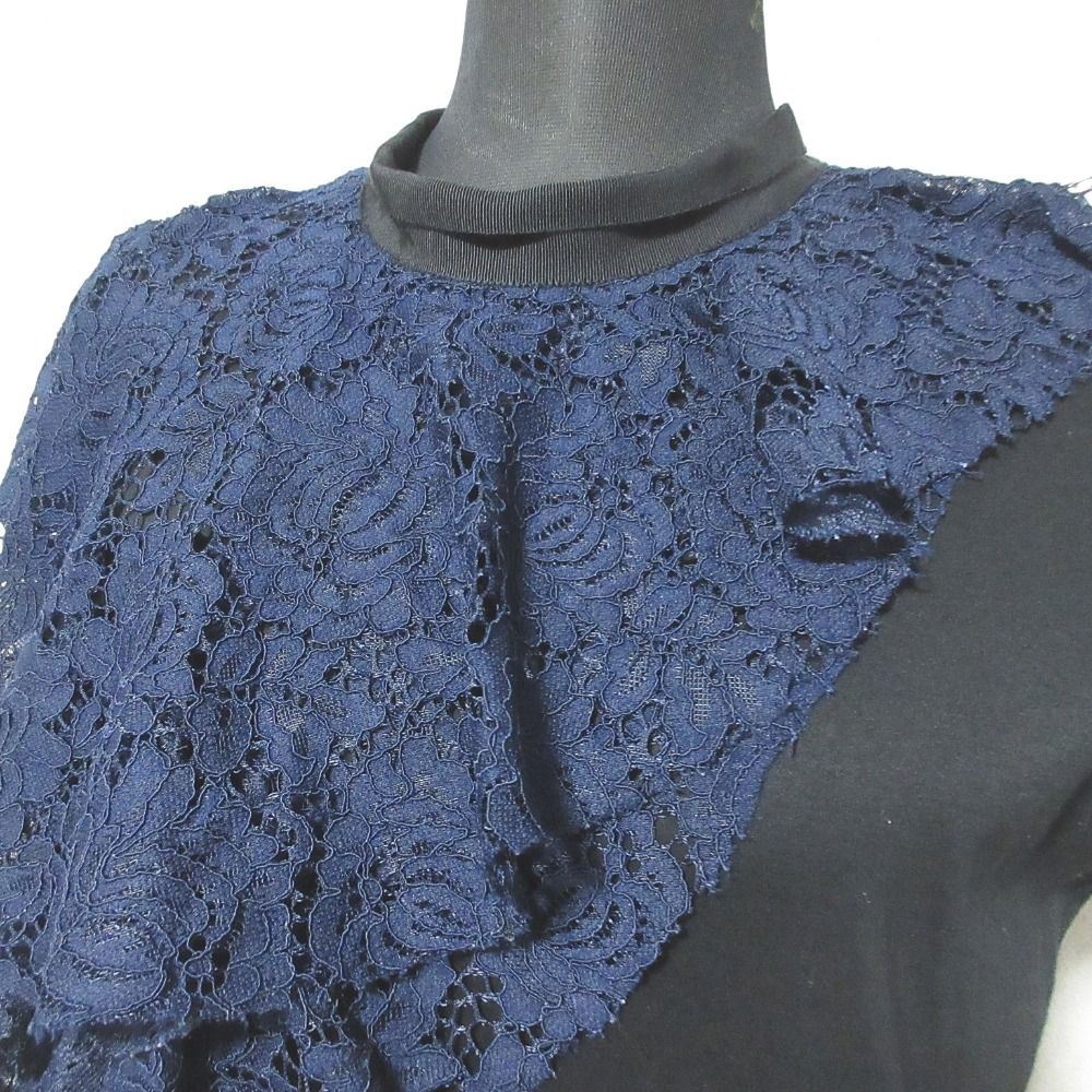 美品 LANVIN COLLECTION ランバンコレクション レースフリル