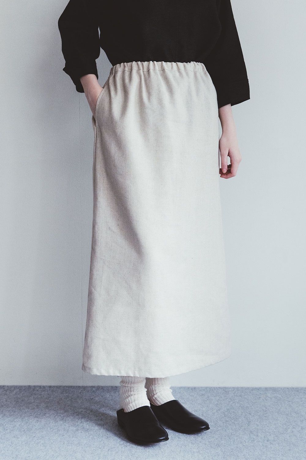 fog linen work イトハ スカート ウールリネン - メルカリ
