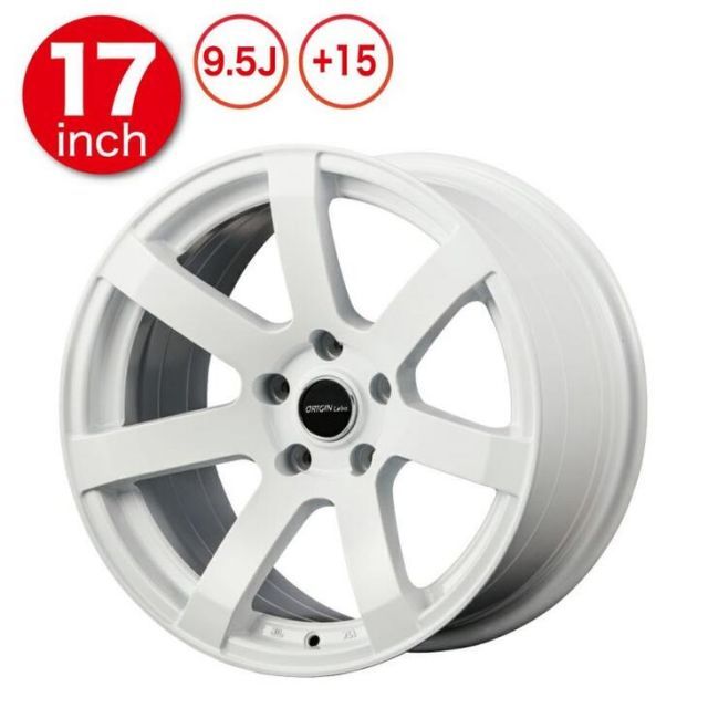 オリジン GTRサイズ 9.5J +15 2本セット 引っ張り 山ありタイヤ 