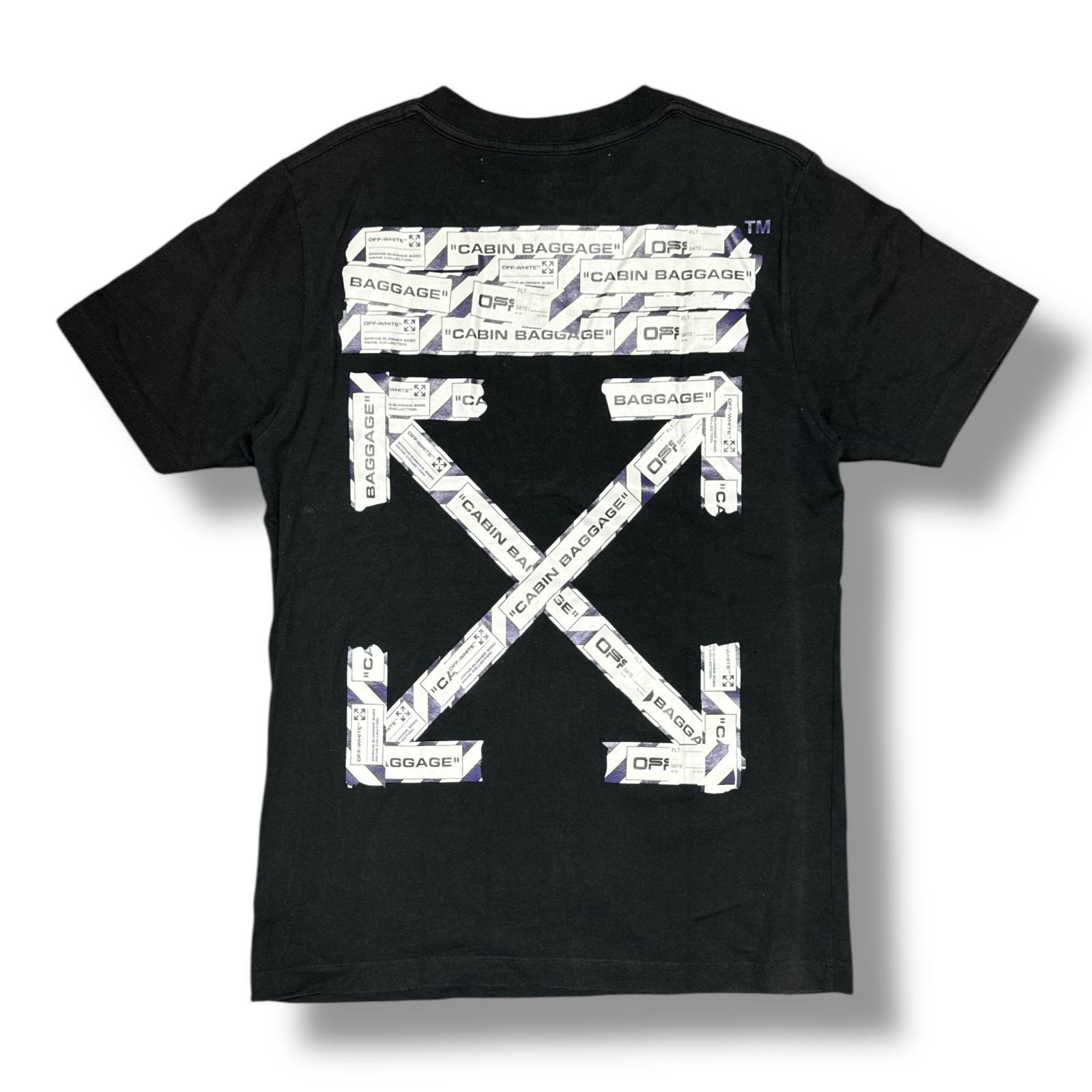 国内正規 OFF WHITE AIRPORT TAPE エアポート テープ プリント Tシャツ