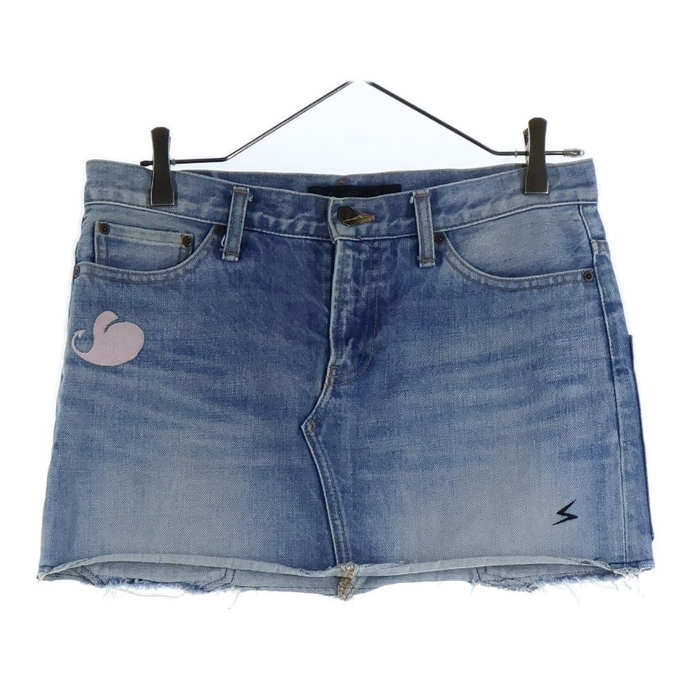 UNDERCOVER アンダーカバー 05AW クラッシュ加工 ジップフライ デニム スカーミニト レディース 5A94-S1