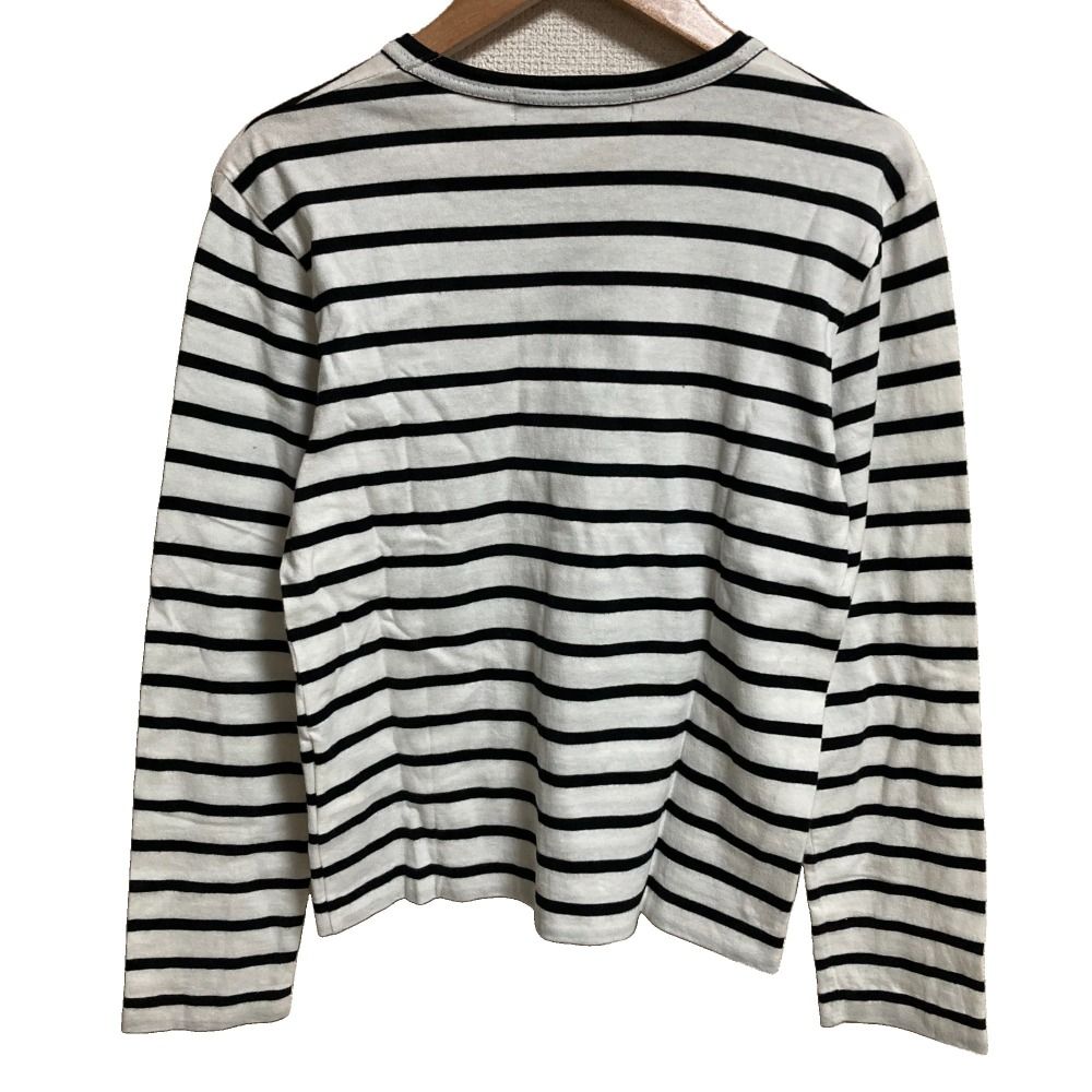 BLACK COMME des GARCONS - 美品 AD2015 BLACK COMME des GARCONS ブラックコムデギャルソン ボーダー ロングスリーブ Tシャツ XSサイズ ホワイト ブラック レディース 古着 中古 USED 美品 AD2015 BLACK COMME des GARCONS ブラックコムデギャルソン