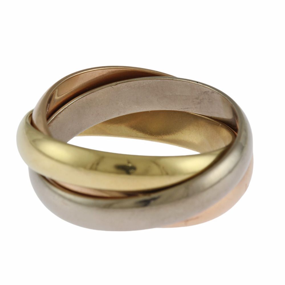 カルティエ トリニティ リング 指輪 8.5号 18金 K18イエローゴールド  