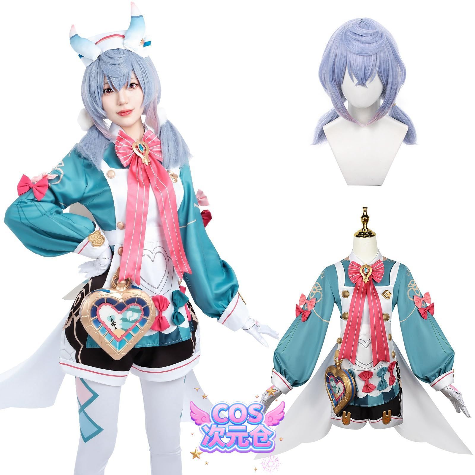 シグウィン ウィッグ付き 神併 シグウィン コスプレ ウィッグ付き 看護師長 原神 コスプレ衣装 フルセット コスチューム 大人用 仮装 文化祭 Genshin Sigewinn