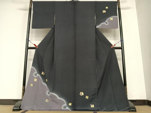 平和屋着物○訪問着 螺鈿 源氏香花文 暈し染め 金彩 ロング丈