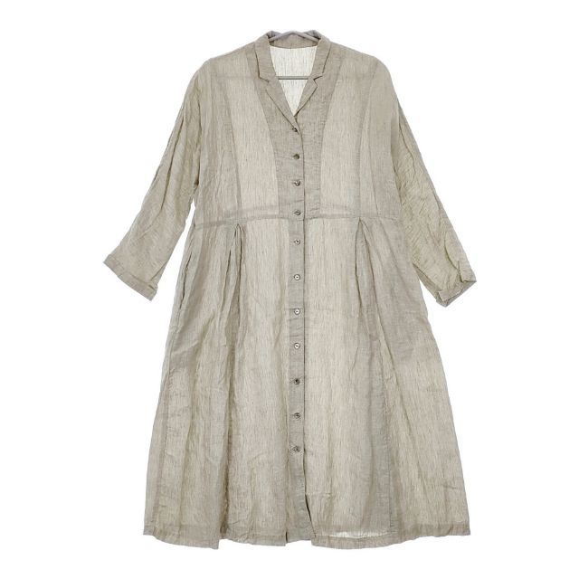 nest Robe リネンシャツドレス 01151-1117 ワンピース ライトグレー レディース ネストローブ 5-0424M∞