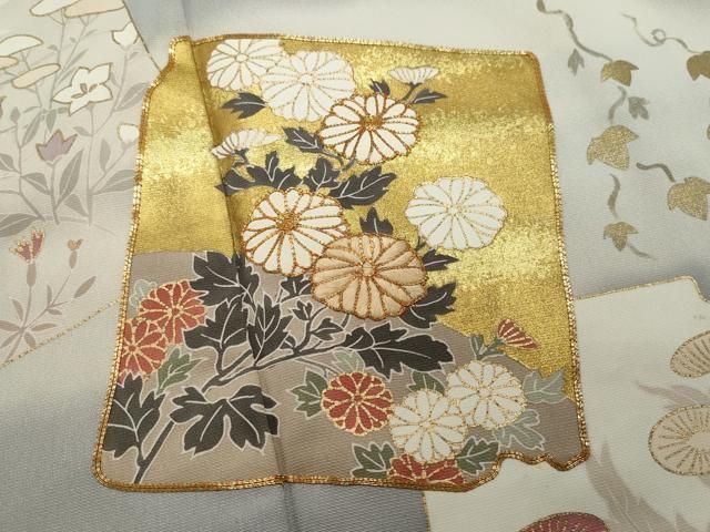 平和屋着物□豪華色留袖 駒刺繍 破れ草花文 金彩 正絹 逸品 CAAJ5692vf - メルカリ