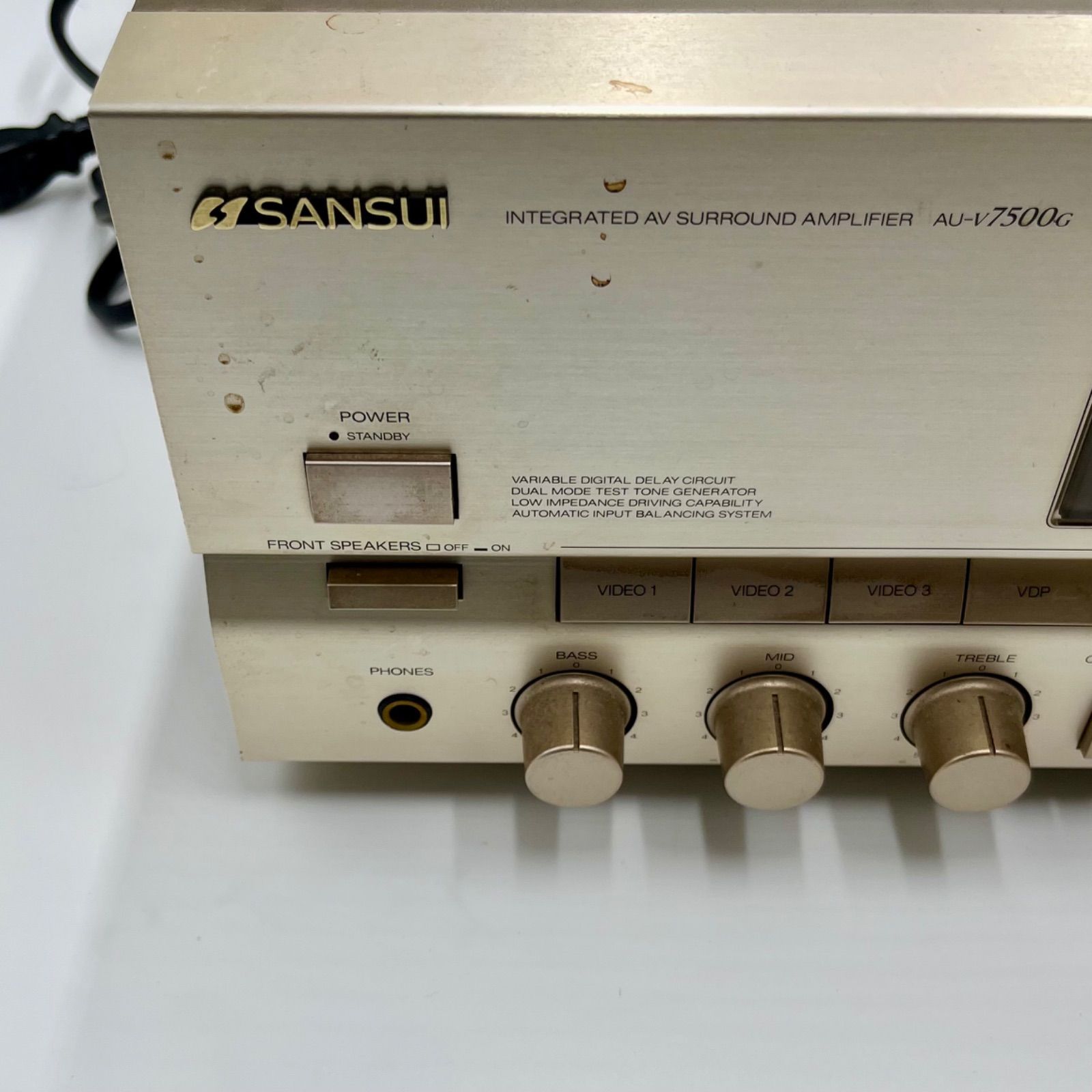 SANSUI サンスイ AU-V7500G ゴールド AVアンプ ビンテージ Sansui AU-V7500G Gold AV Amplifier Vintage Amp Serviced Operation