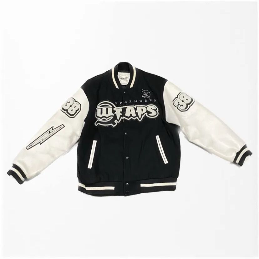 WTAPS EMPIRE‘S SERVICES アームレザースタジャン 希少】WTAPS EMPIRE'S SERVICES アームレザースタジャン