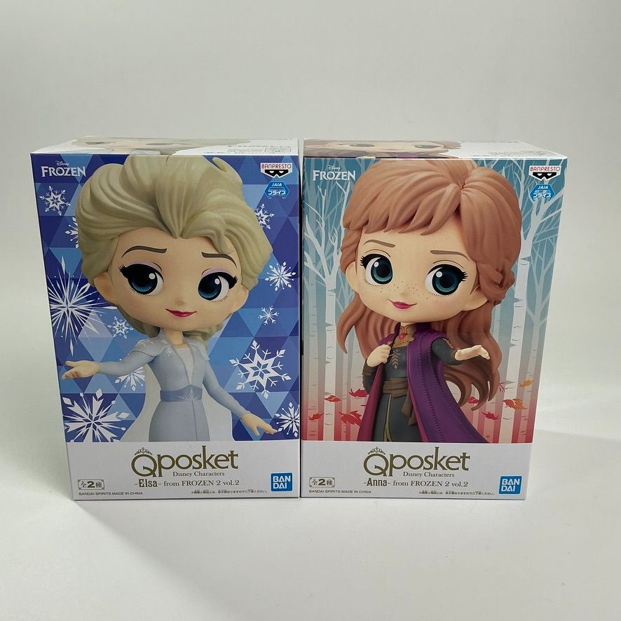 アナと雪の女王 2種セット Qposket Disney Characters from FROZEN 2 vol.2 エルサ アナ B レアカラー  Q posket ディズニー プライズ フィギュア 新品未開封