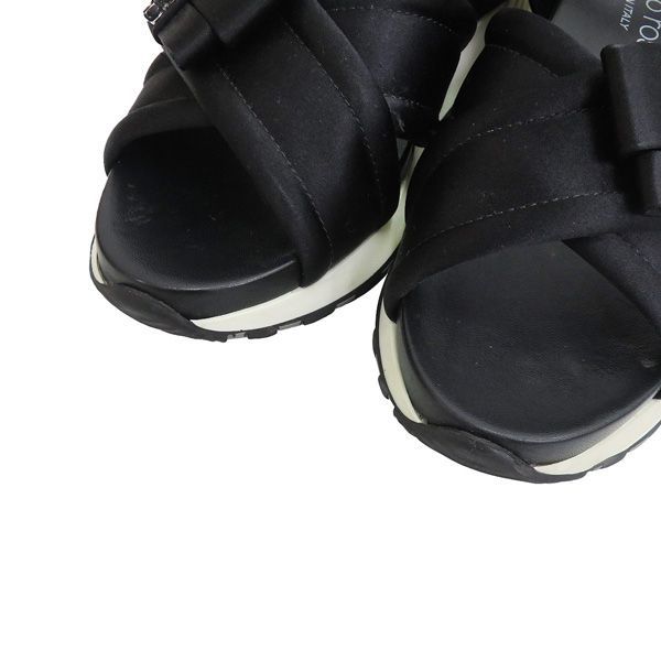 セルジオ ロッシ A83910 SR クリスタル ビジュー クロスストラップ  