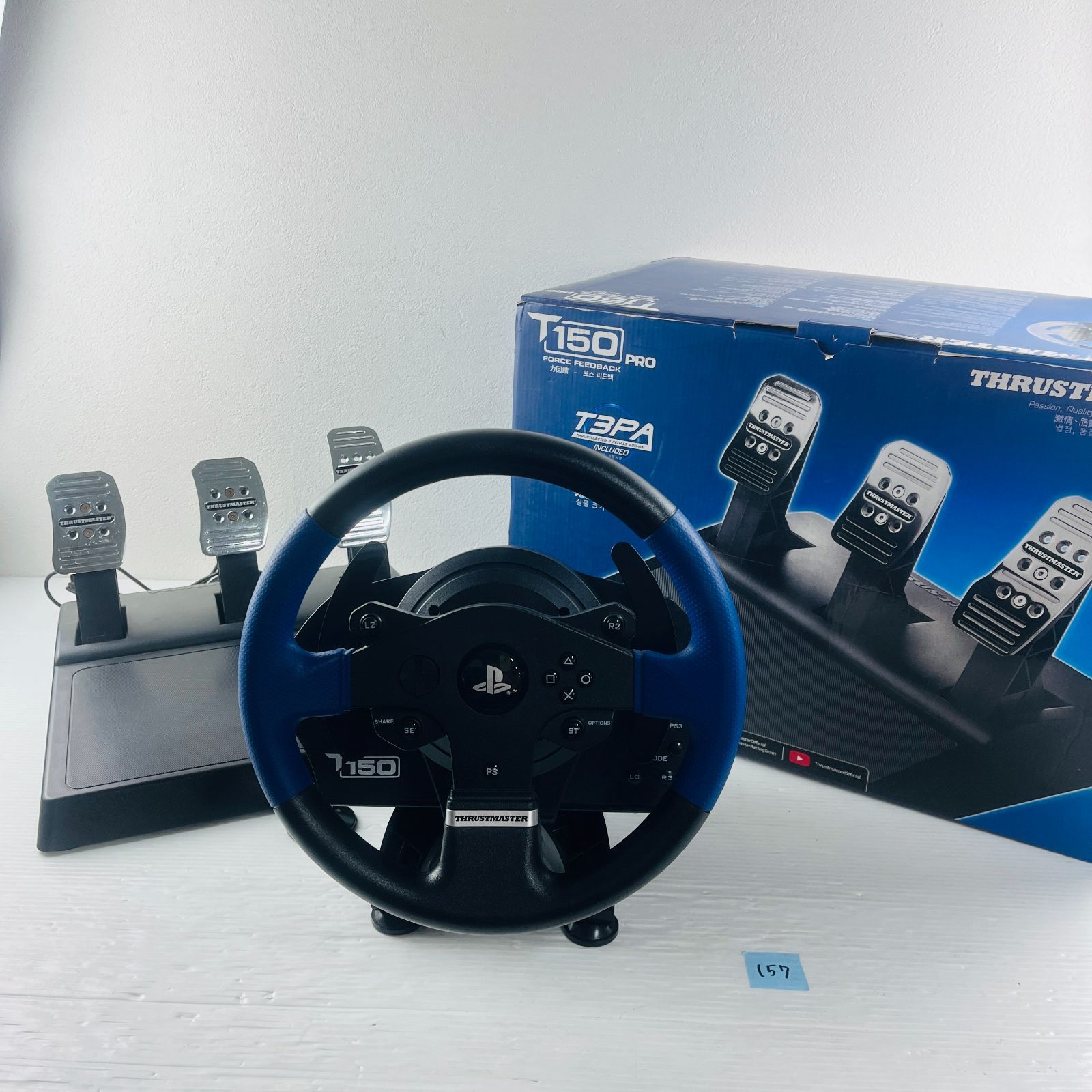 ◇157 【通電動作OK】スラストマスター T150 PRO ステアリングコントローラー ハンコン ハンドルコントローラー THRUSTMASTER  PS4/PS3専用 プレステ4／プレステ3専用