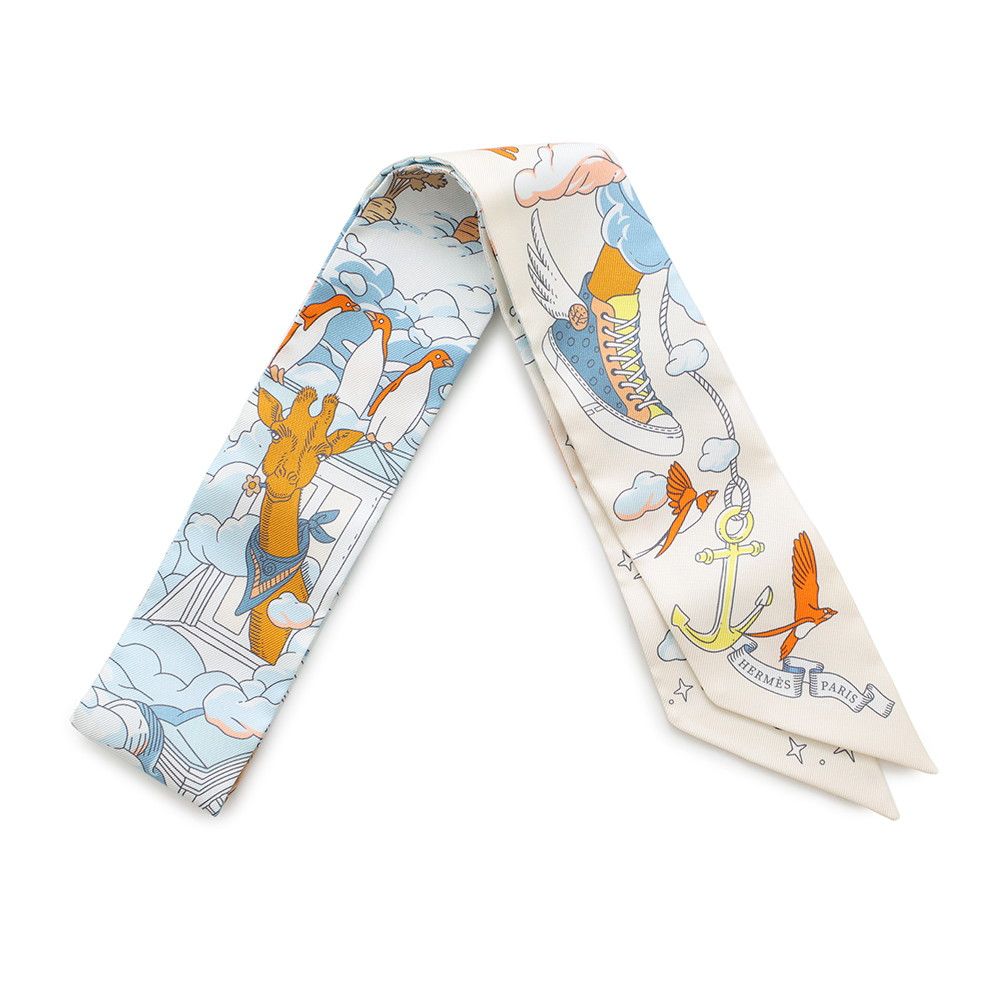 エルメス スカーフ ツイリー 私の雲 Sur Mon Nuage HERMES シルク