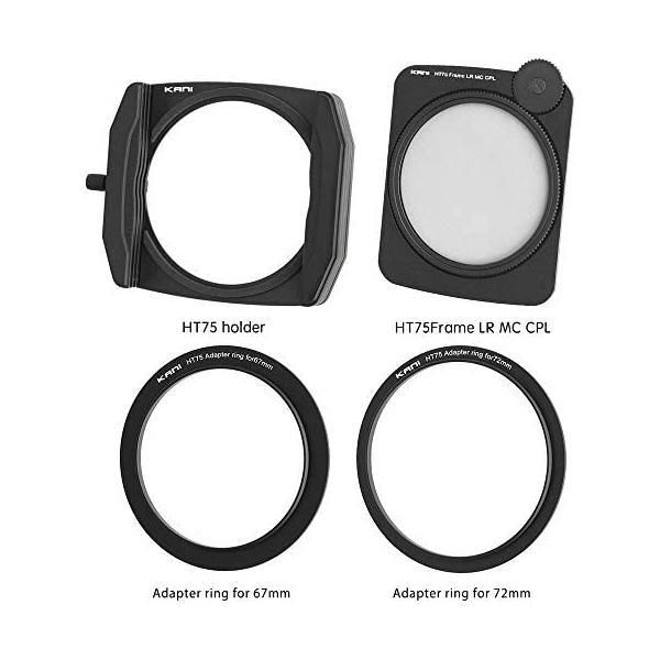KANI 75 mm スターターセット NDフィルター 角型フィルター mmホルダー Dual Purpose