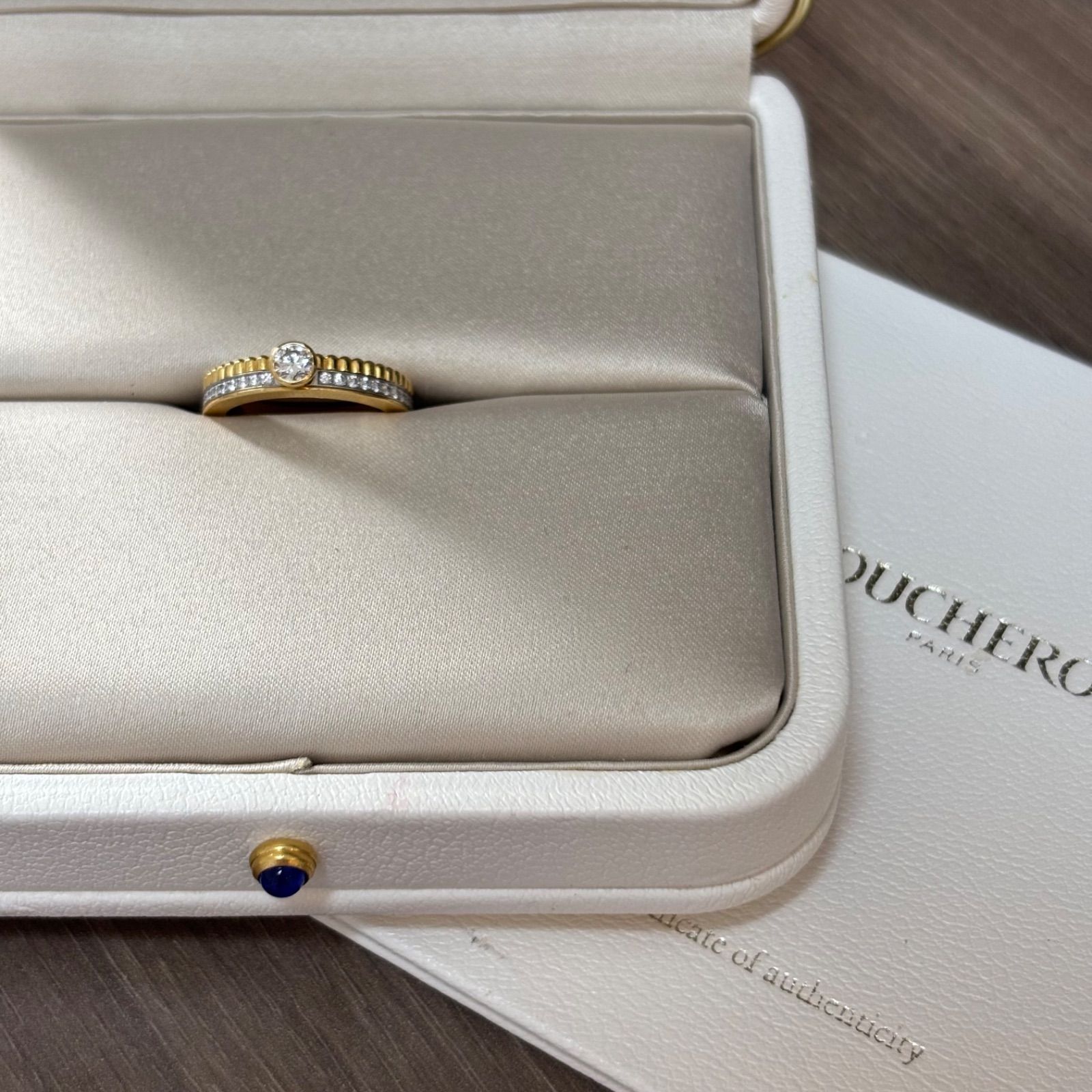 ギャラ ブシュロン キャトル ラディアント 指輪 45 ダイヤ 750 2455