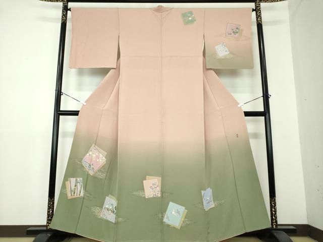 平和屋着物○十日町 加賀草木友禅の第一人者 田村哲彦 訪問着 色紙重ね