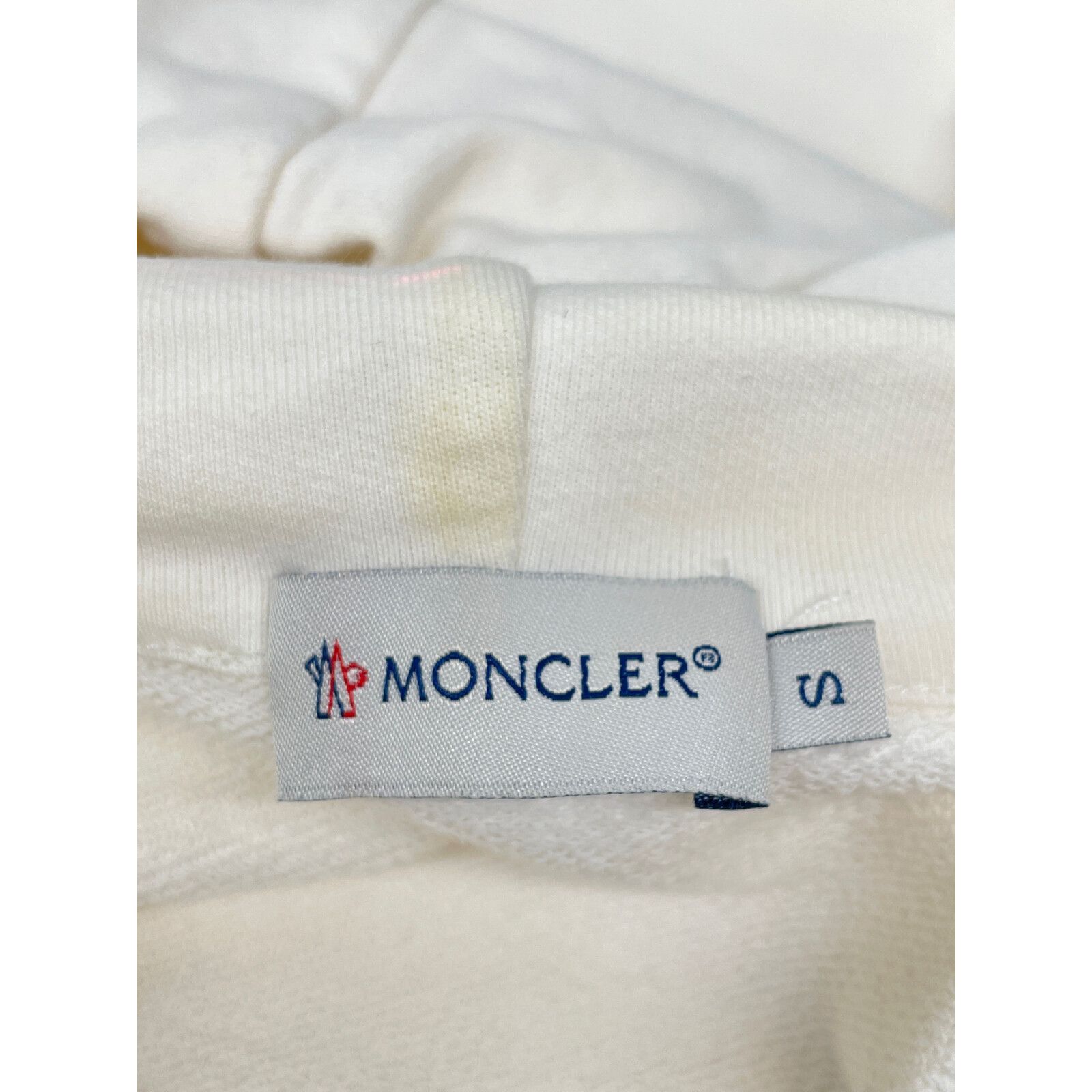 MONCLER ホワイト ジップアップフーディ MONCLER モンクレール