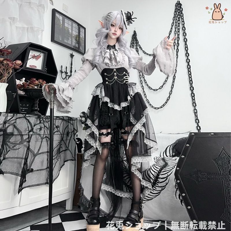 カッコイイデザインのゴスロリドレス ハロウィン仮装