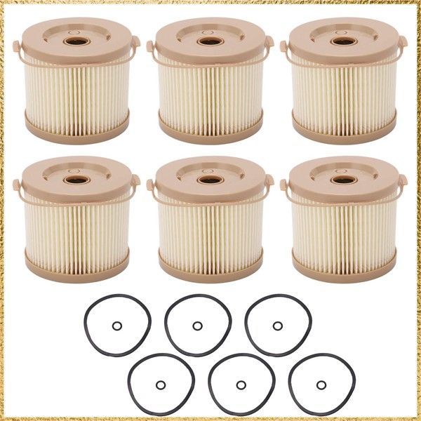 彡送料無料でお届け彡 油水分離フィルター、6 ピース燃料フィルター水分離器交換用油水フィルターキット RACOR 2010PM?OR 500FG 用