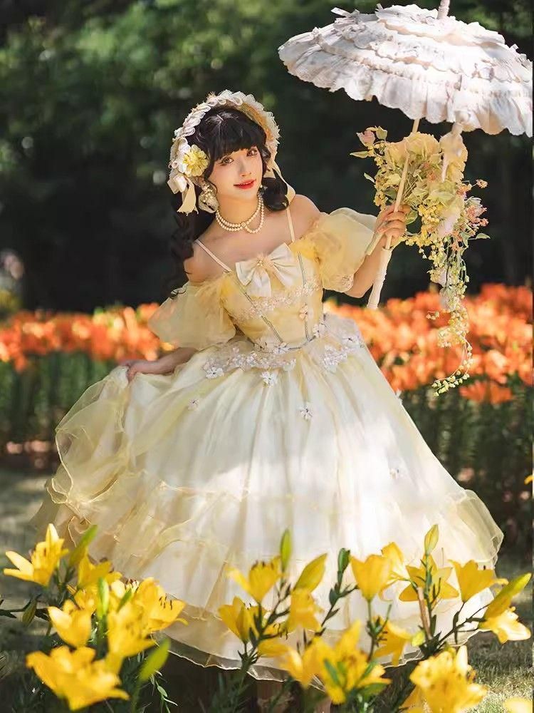 LT-23 豪華姫系 lolita 可愛 レトロ風 オリジナル 洋服 ロリータ ワンピース 美しい刺繍