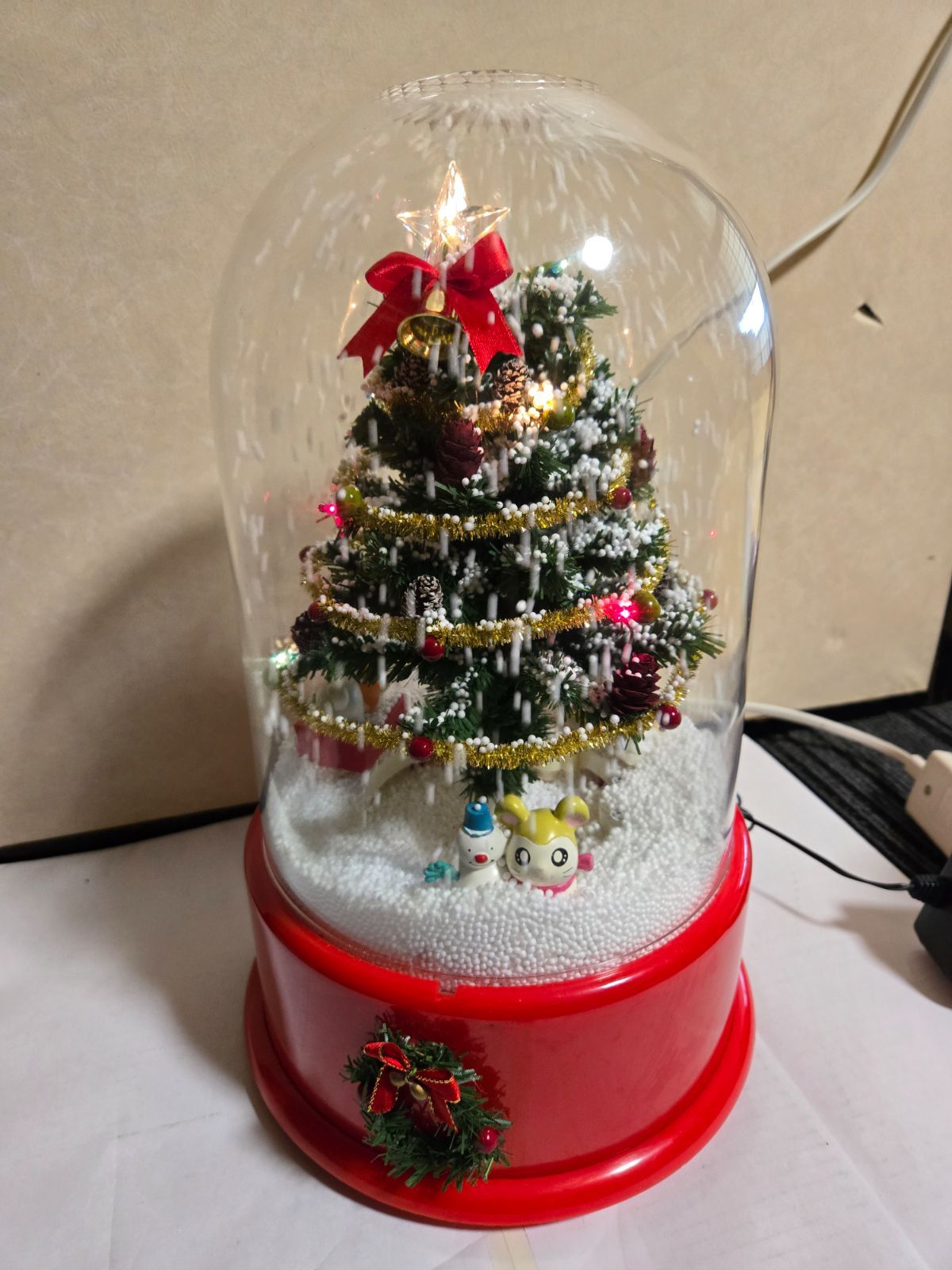 ハム太郎の雪ふるツリー とっとこハム太郎 雪ふるツリー ハム太郎 クリスマスツリー 置物