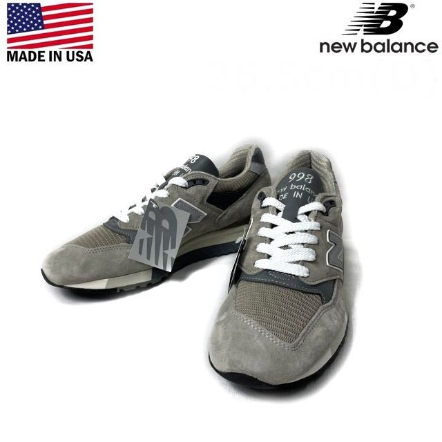 ニューバランス U998GR スニーカー グレー 190303 - メルカリ 