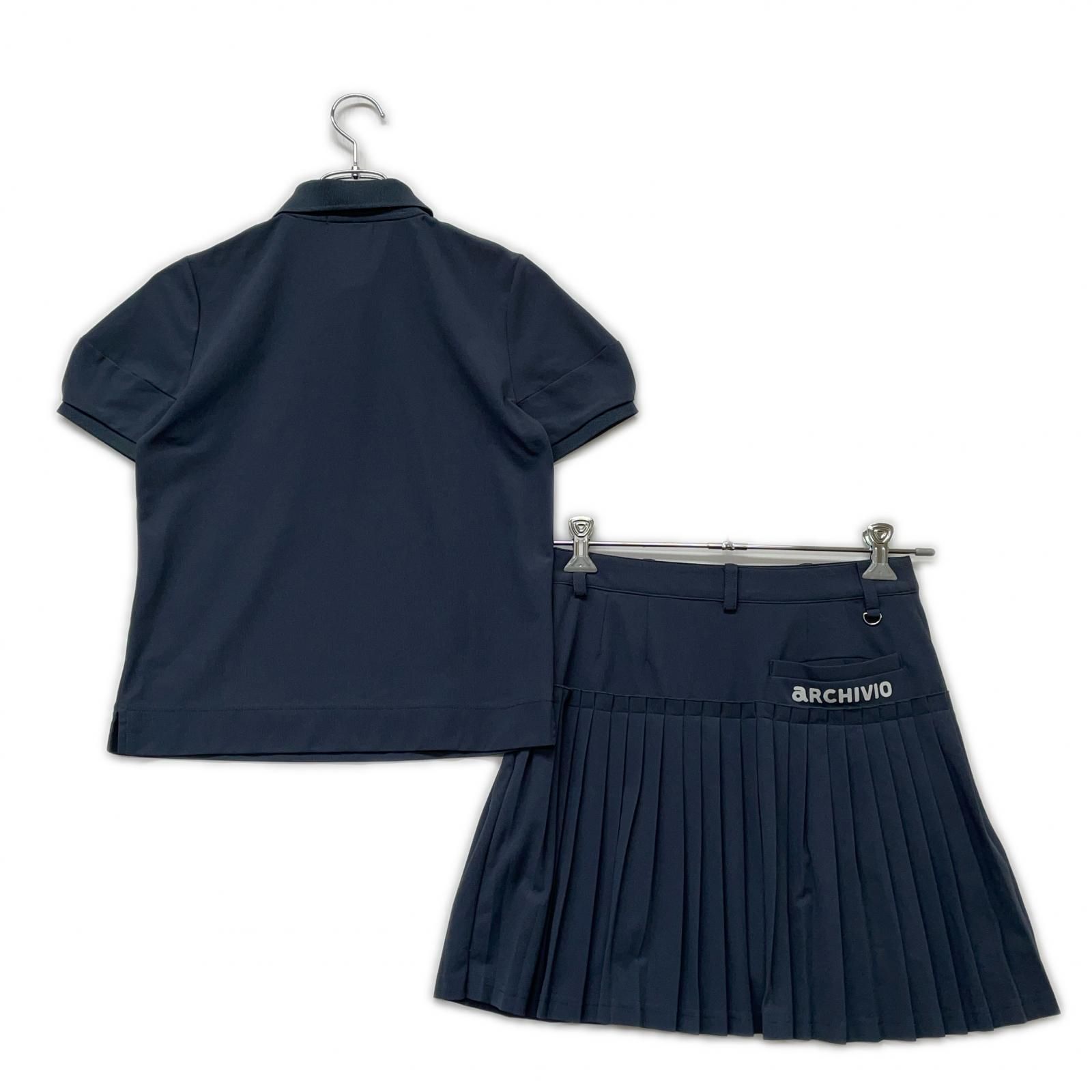 レディース アルチビオ archivio セットアップ 36 S グレー 半袖ポロシャツ×スカート