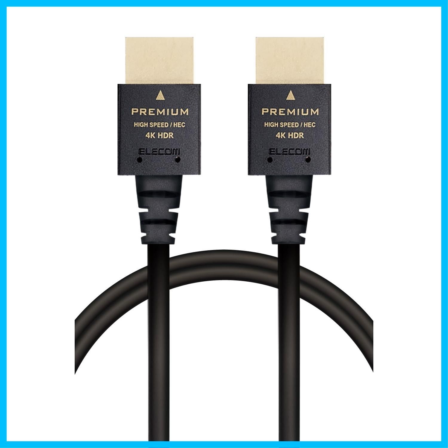 特価商品】エレコム HDMI ケーブル 2m 細い プレミアム <Ver2.0> 4K2K