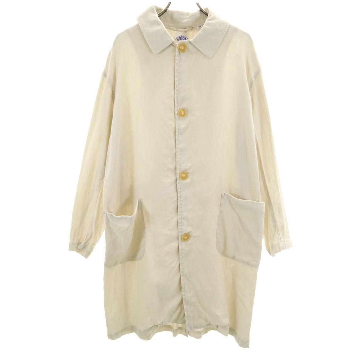 Danton ダントン リネンブレンド ステンカラーコート 34 グレージュ レディース Danton ダントン リネンブレンド ステンカラーコート 34 グレージュ