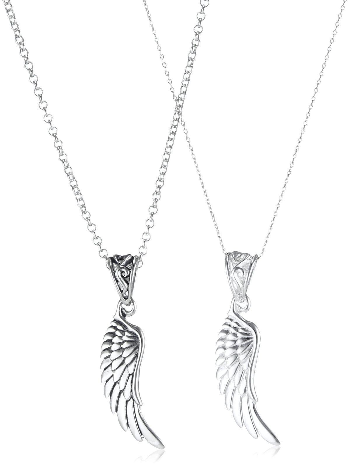 STYLE ウィング 羽 モチーフ シルバーネックレス ペア フリースタイル FSP881-W B PAIR