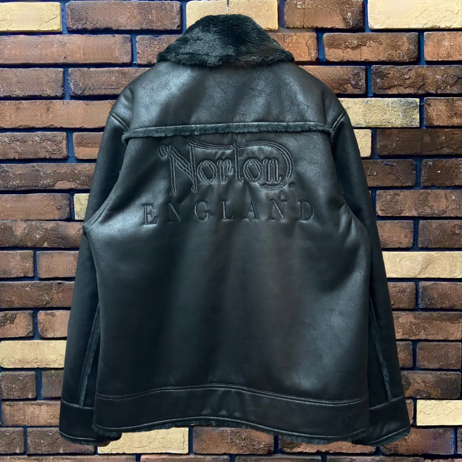 黒 メンズムートンジャケット2XL 【公式通販】