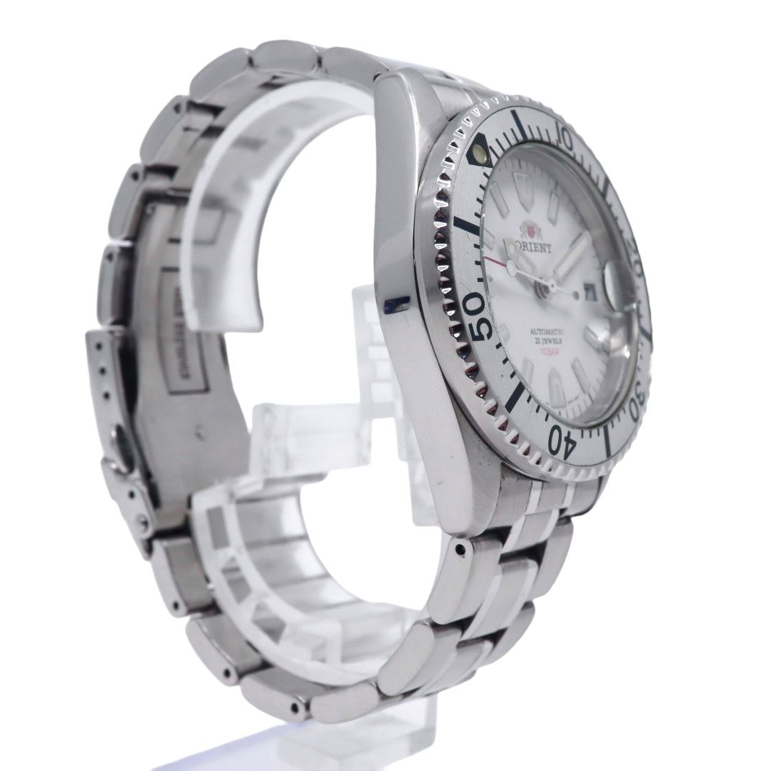美品 ORIENT オリエント ホワイト シルバー 自動巻き メンズ 腕時計