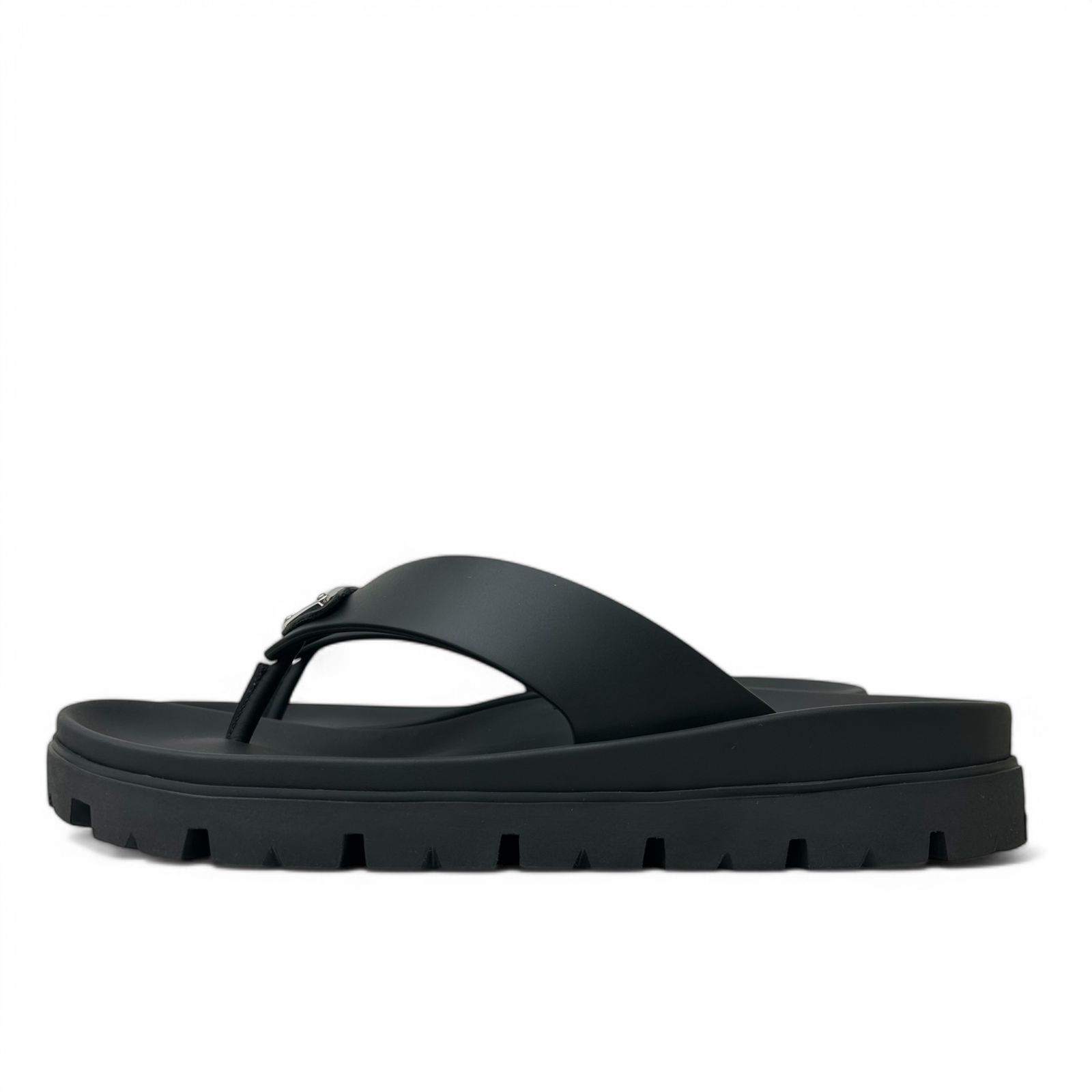 新品 PRADA トライアングル ロゴ ラバー ビーチサンダル プラダ