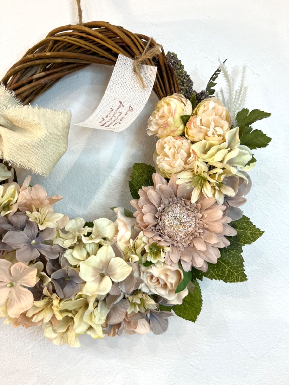 ハイドレンジア ♡紫陽花ハーフリース handmade 一点もの - リース