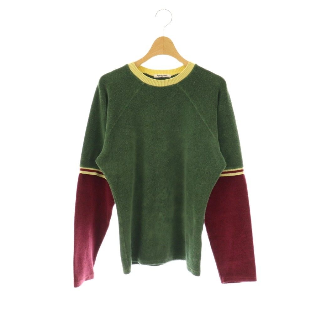 ＜FUMIKA_UCHIDA＞ Pile Switching Double Sl FUMIKA UCHIDA： PILE SWITCHING DOUBLE SLEEVE TEE - GREEN