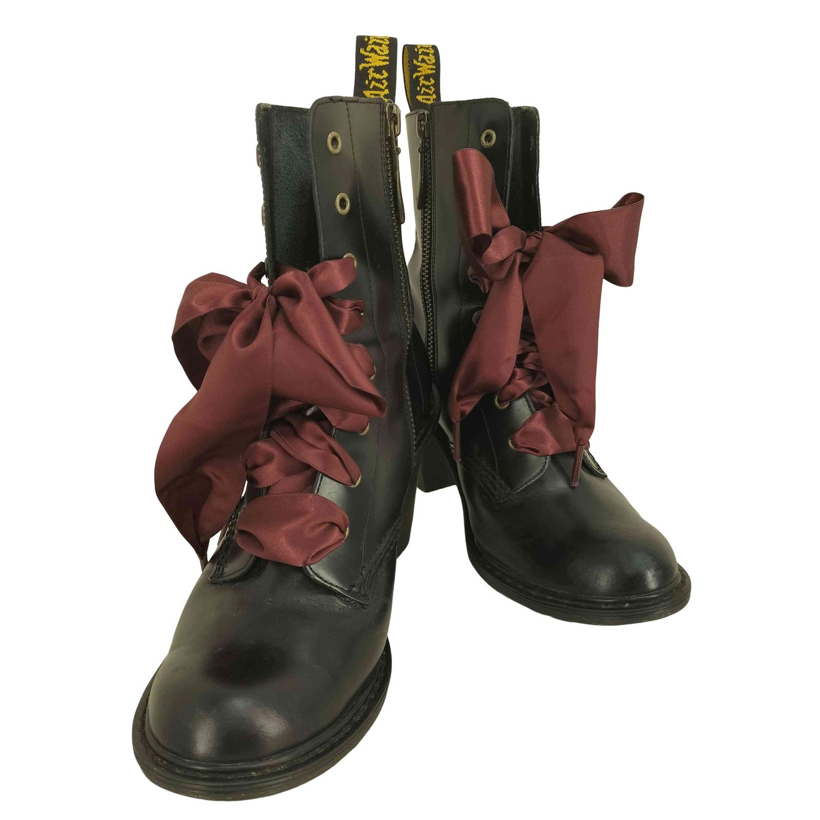 ドクターマーチン Dr.Martens SADEI リボン 8ホール レースアップ チャンキーヒールブーツ レディース US 4