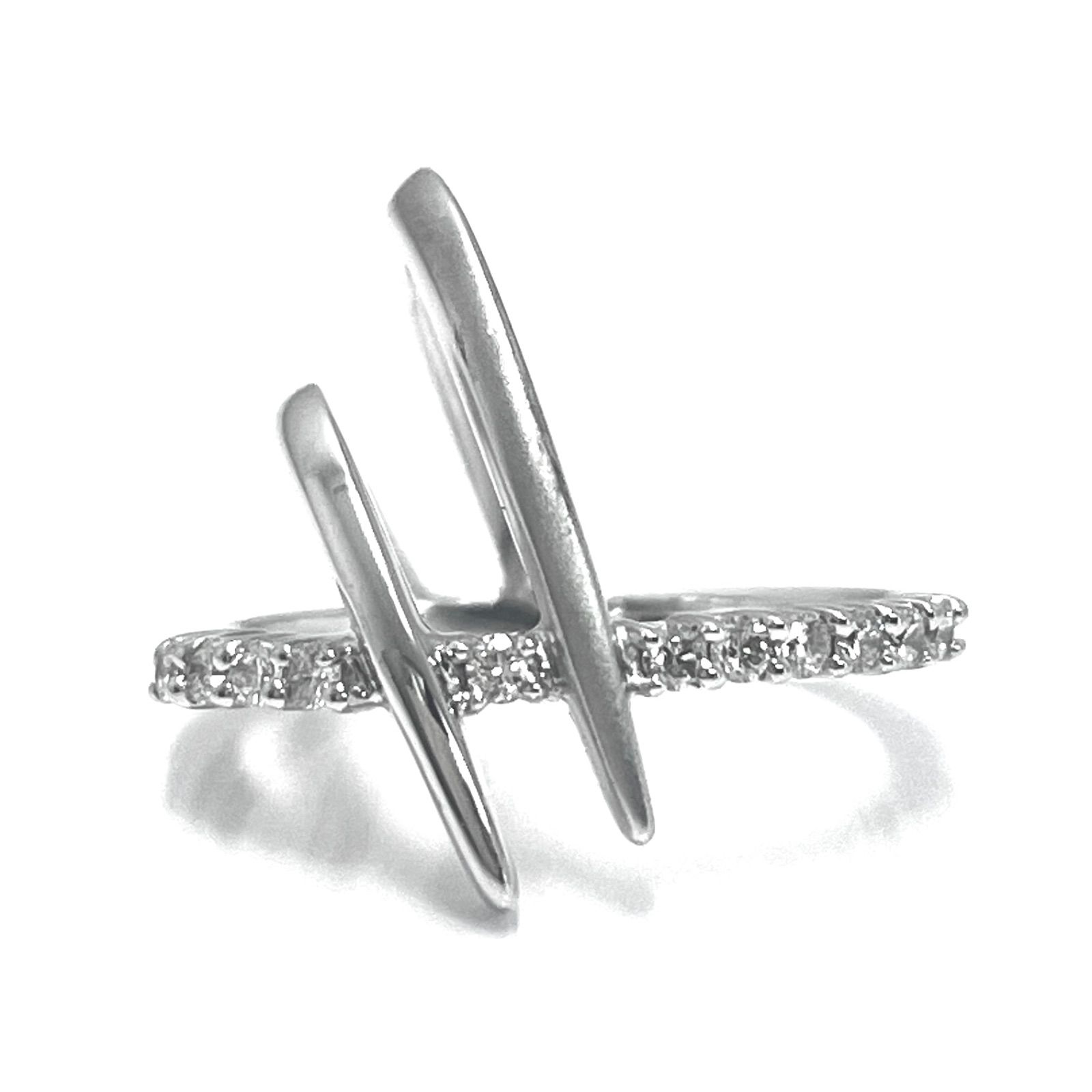 KARATIの K18WGダイヤモンドピンキーリング8号保証書付き KARATIの K18WGダイヤモンドピンキーリング8号保証書付き KARATI K18WG