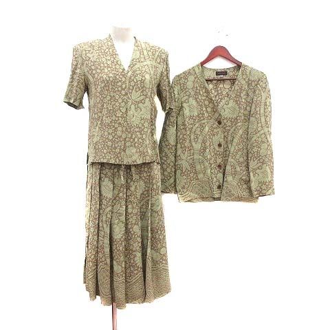 【yoshie inaba】総柄アンサンブル 新品 Mサイズ ベージュ yoshie inaba】総柄アンサンブル 新品 Mサイズ ベージュ