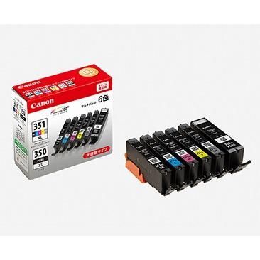 ネコポス配送 キヤノン 純正インク BCI-351XL BK C M Y GY 350XL 6MP 高品質 大容量 セット