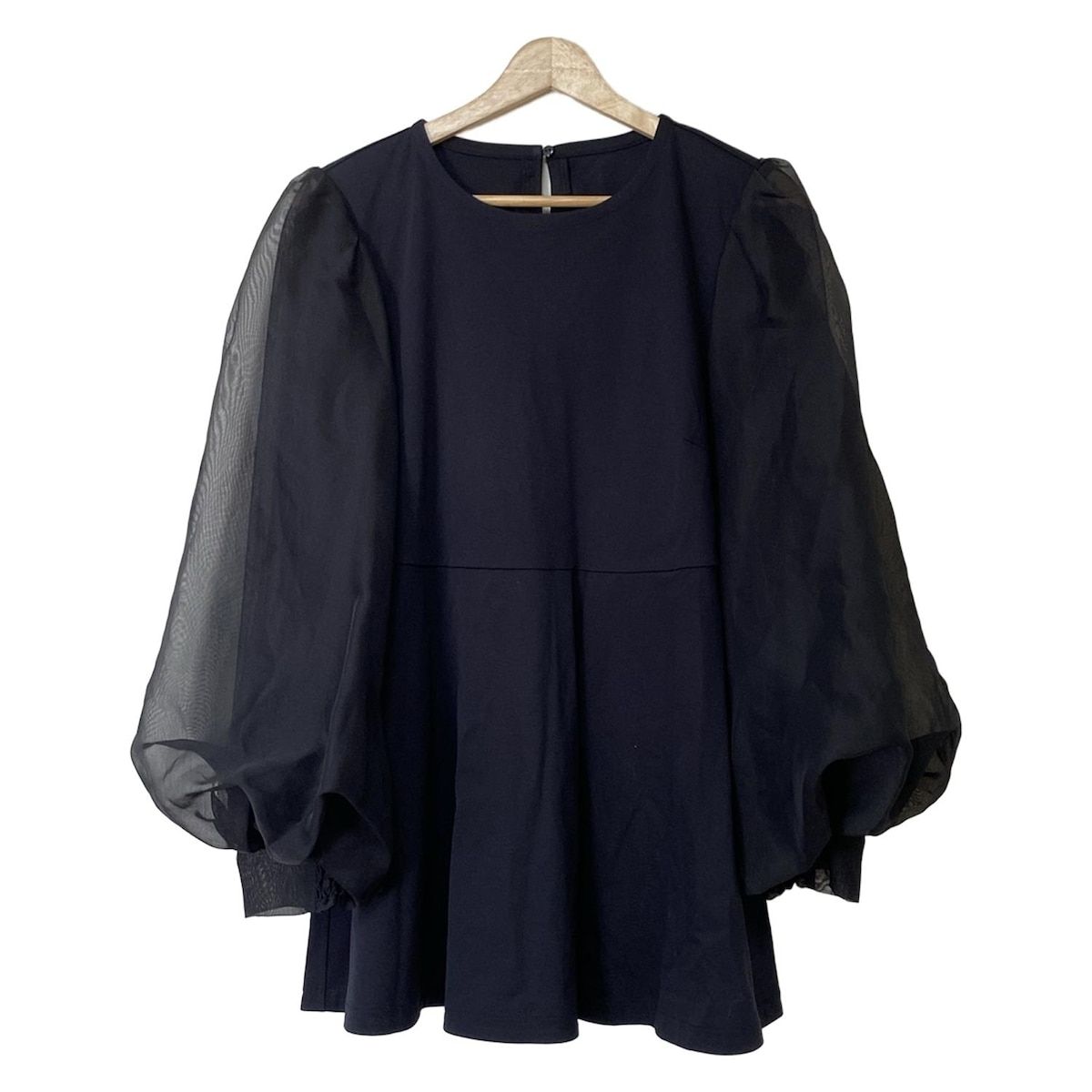 CELFORD セルフォード チュニック サイズ38 M レディース - 黒 クルーネック|長袖|シースルー