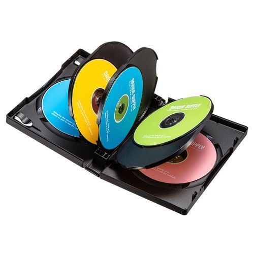 5個セット 3枚×5 サンワサプライ DVDトールケース 8枚収納 3枚セット ブラック DVD-TW8-03BKNX5