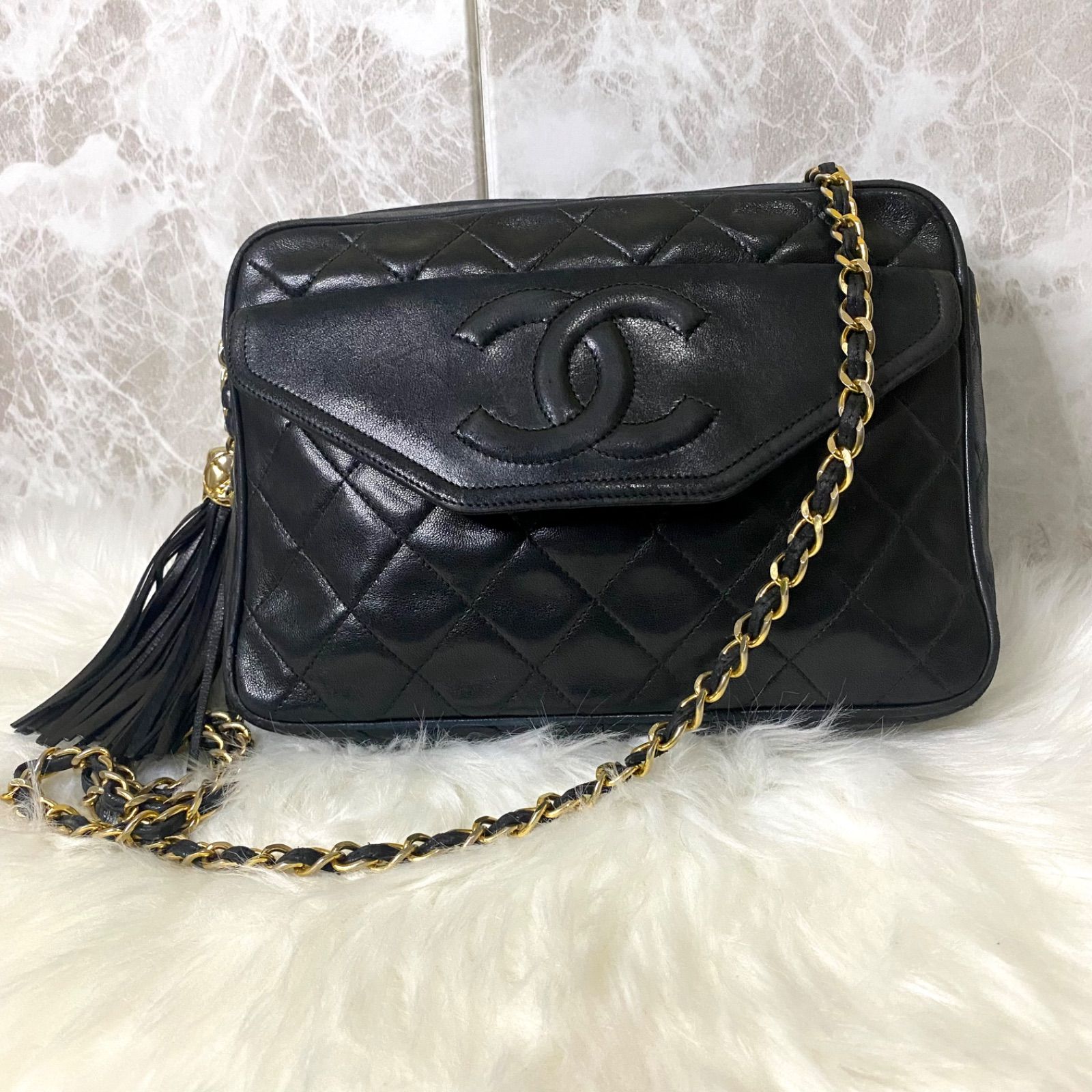 ヴィンテージ CHANEL チェーンバッグ フリンジ - 正規品ブランド