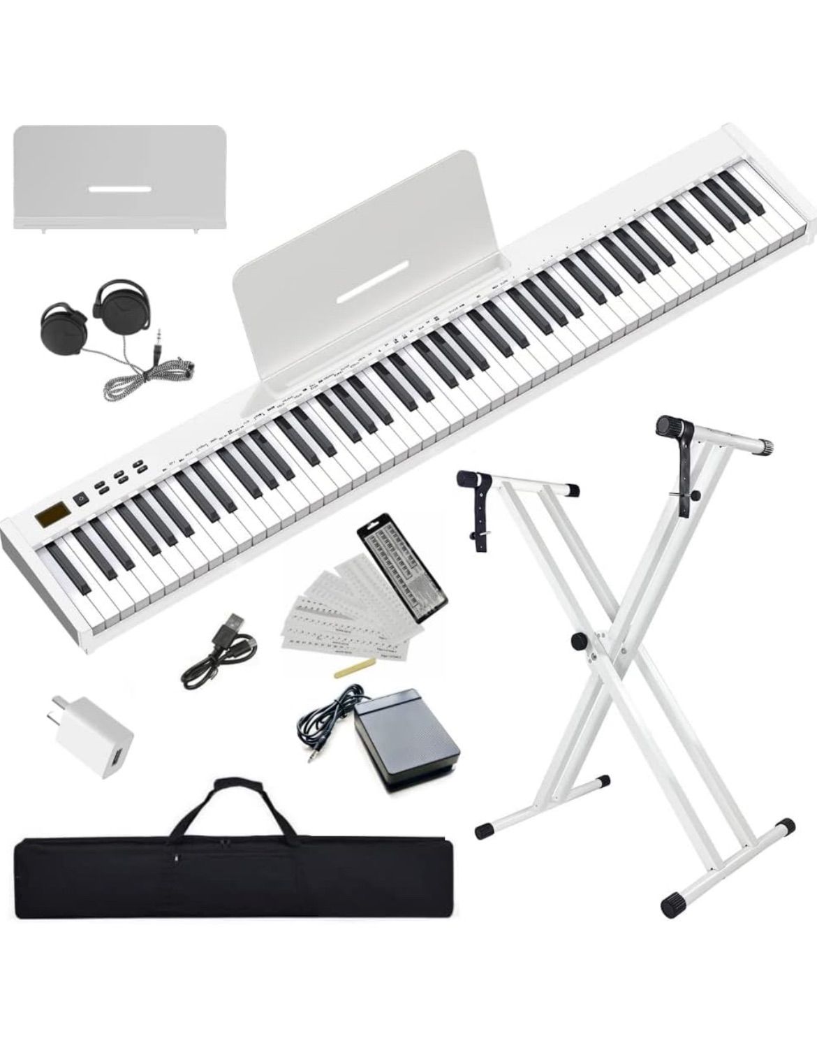 美品】【動作確認済み】充電式 電子ピアノSWAN 61key