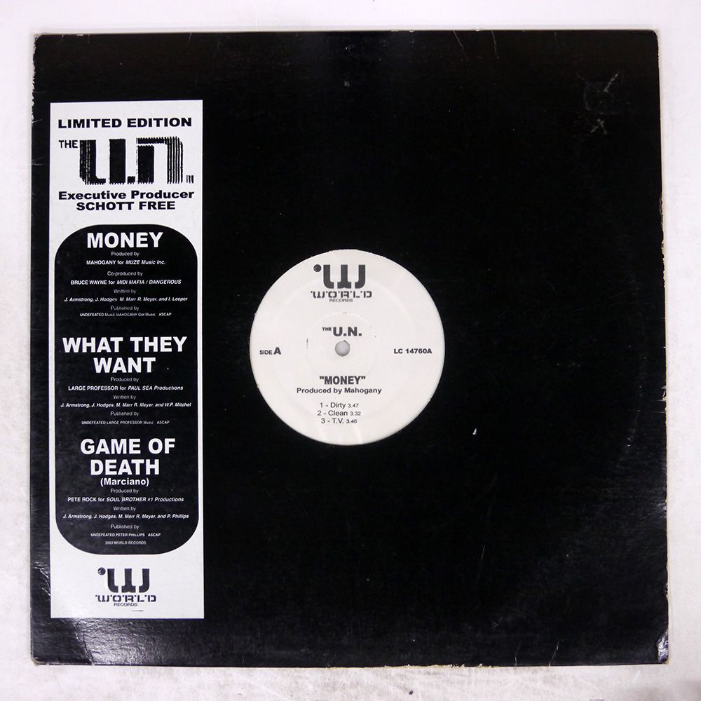 専門ショップ 見本盤 US盤 THE U.N./MONEY / WHAT THEY WANT / GAME OF DEATH 洋楽