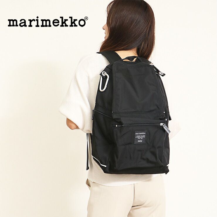 marimekko◇リュック/--/ブラック/無地 026994 999 marimekko 